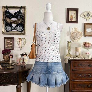 90’s dainty floral whimsical cottagecore cami